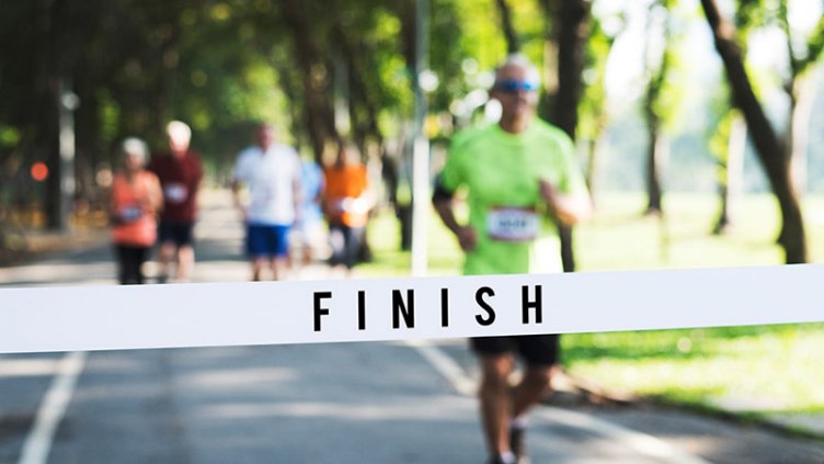 People running on marathon