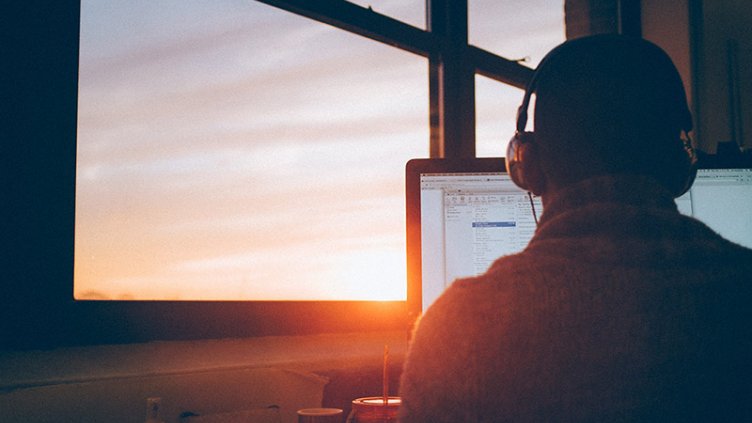 Office at sunset