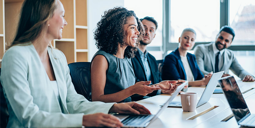 Group of colleagues in a meeting